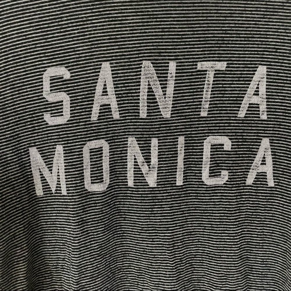 John Galt black and white striped short sleeve Santa Monica shirt - Picture 9 of 12